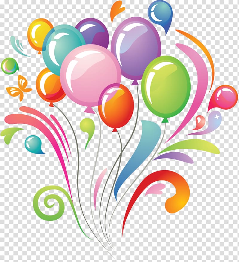 Birthday cake Balloon , Ballon transparent background PNG clipart