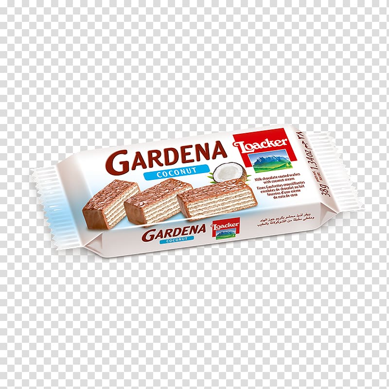 Gardena AG Quadratini Loacker Wafer, coconut flakes transparent background PNG clipart