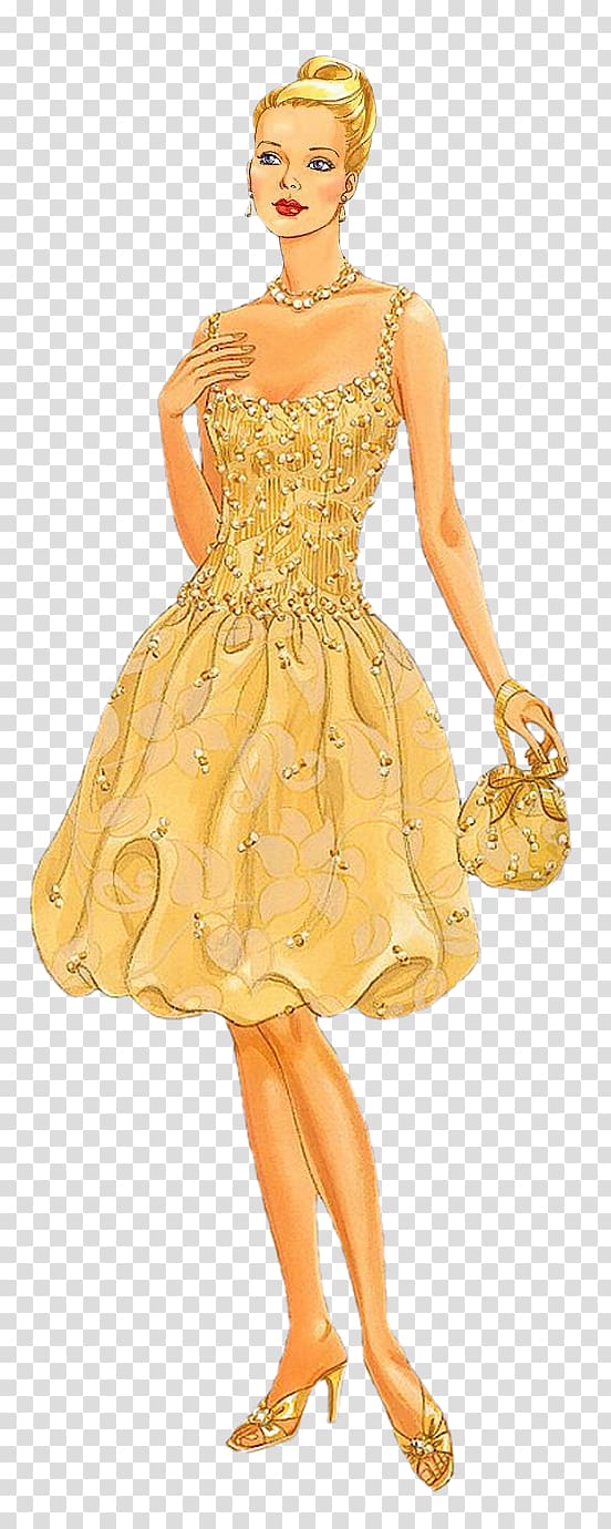 Paper doll Barbie Dress, doll transparent background PNG clipart