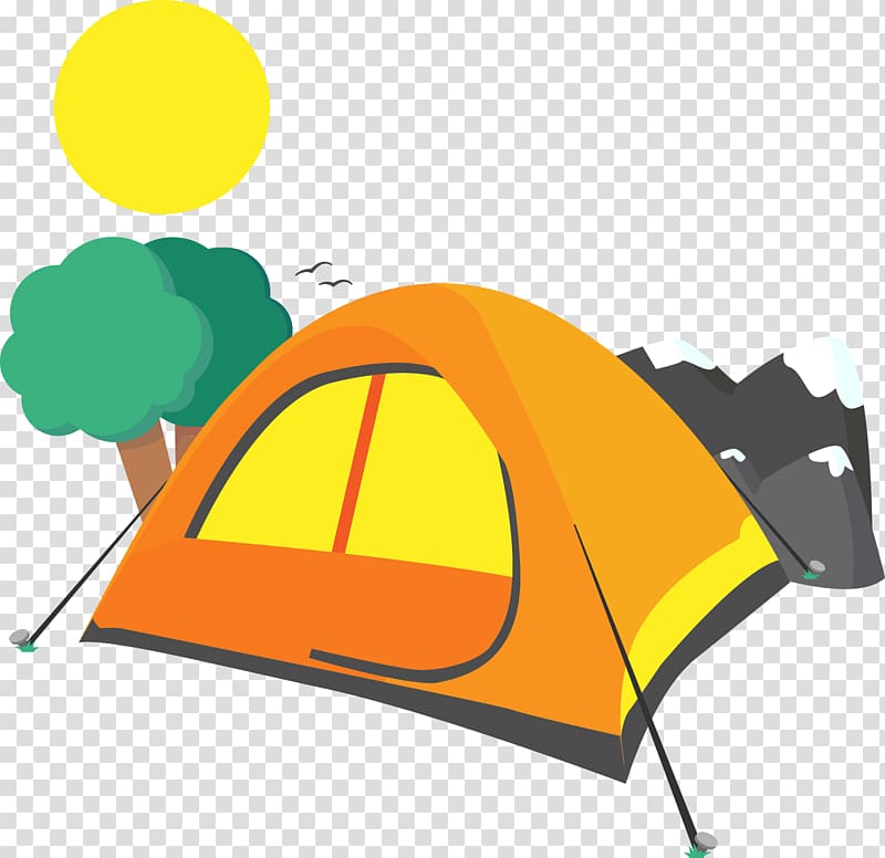 Camping Tent Computer file, Morning sun rises transparent background PNG clipart