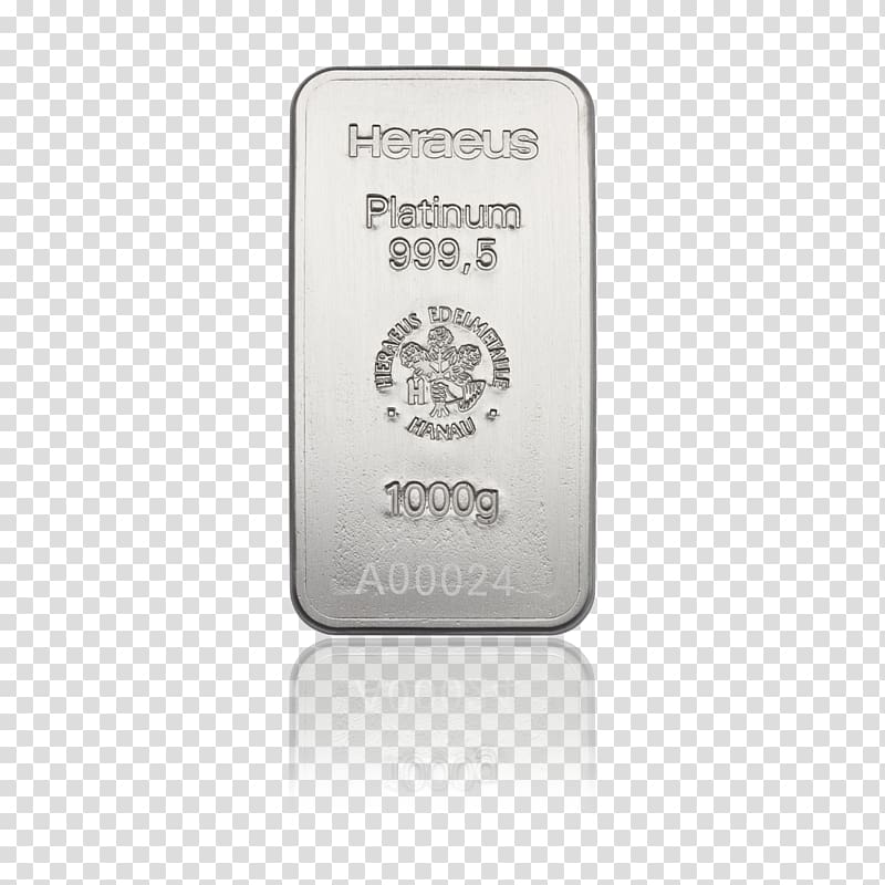 Platinum coin Silver Ingot Heraeus, silver transparent background PNG clipart