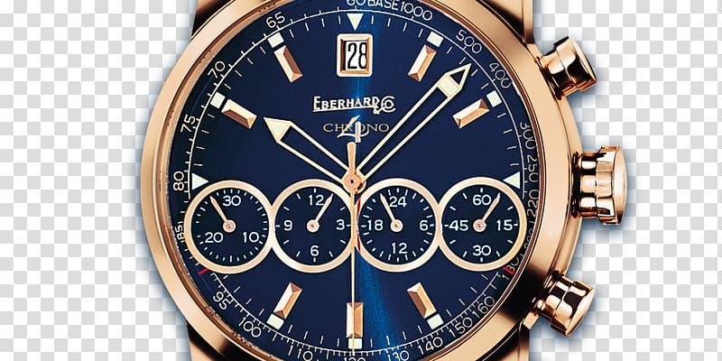 Watch Eberhard & Co. Chronograph Blue Gold, watch transparent background PNG clipart