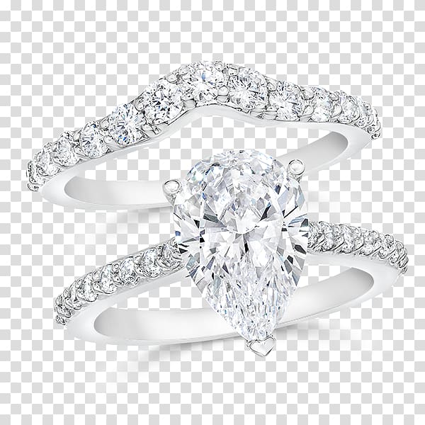 Wedding ring Silver Bling-bling Body Jewellery, wedding set transparent background PNG clipart