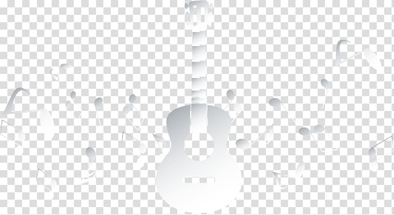 white guitar notes transparent background PNG clipart