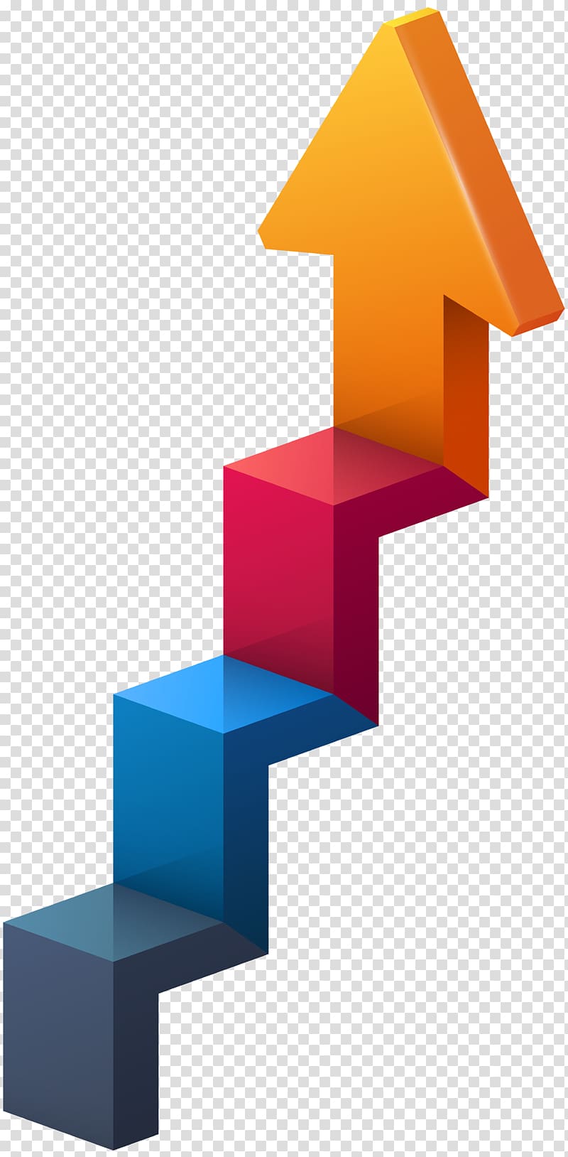 orange, pink, and blue arrow, file formats Lossless compression, Stairs Arrow transparent background PNG clipart