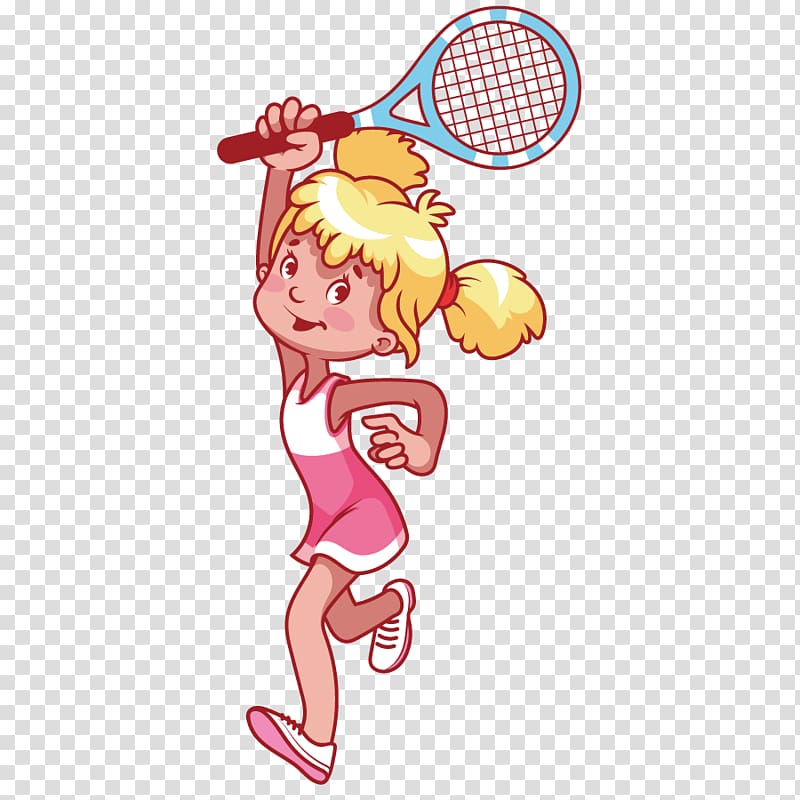 Tennis Girl Cartoon , tennis girl transparent background PNG clipart