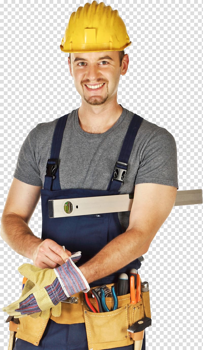man wearing handyman tool and hard hat, Tool Architectural engineering Construction worker Building, industrail workers and engineers transparent background PNG clipart
