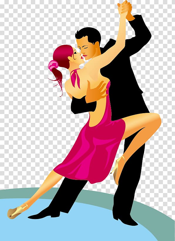 man and woman dancing illustration, Dancesport Ballroom dance , Men and women dancing material, transparent background PNG clipart