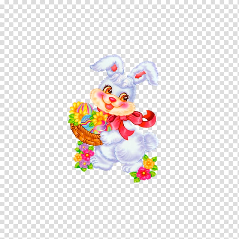 Easter Bunny Christmas card Resurrection of Jesus Easter egg, Cartoon bunny transparent background PNG clipart