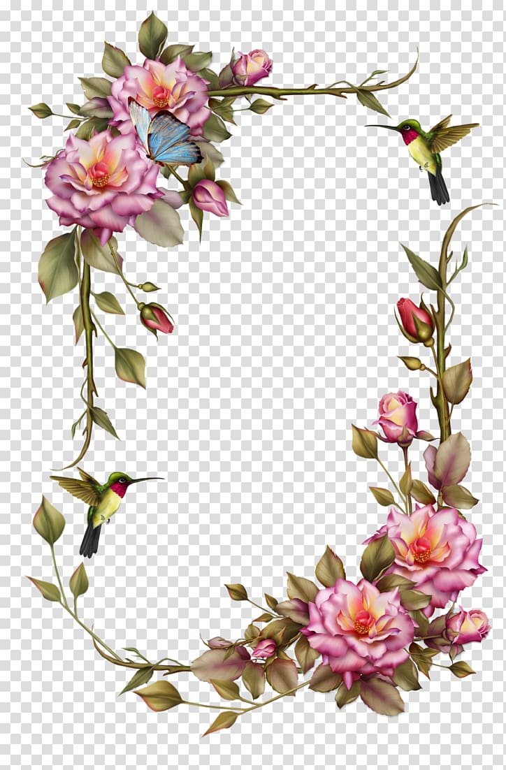 Borders and Frames Frames Flower , watercolor leaves transparent background PNG clipart