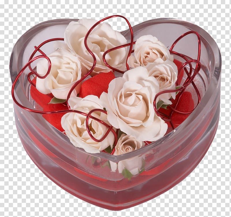 Heart Vinegar valentines , White roses transparent background PNG clipart