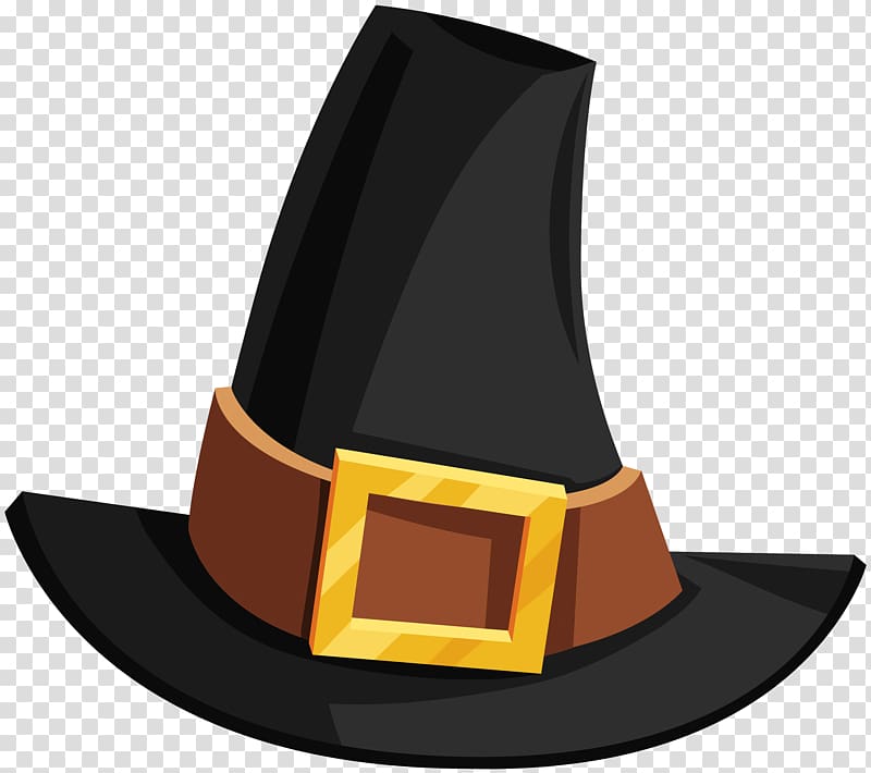witch hat illustration, Pilgrim\'s hat , Pilgrim Hat transparent background PNG clipart