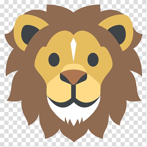 Lion Emoji Sticker , lion face transparent background PNG clipart