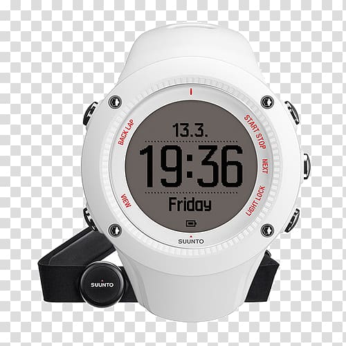 Running Heart rate monitor GPS watch, Suunto heart rate watches white transparent background PNG clipart