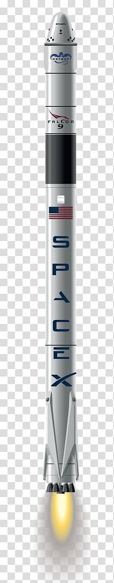 silver American space rocket, Spacex Rocket transparent background PNG clipart