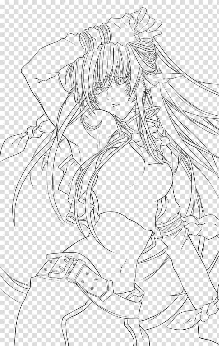 Anime girl drawing. sketch of manga girl hot anime girl lineart drawing  Stock Vector | Adobe Stock
