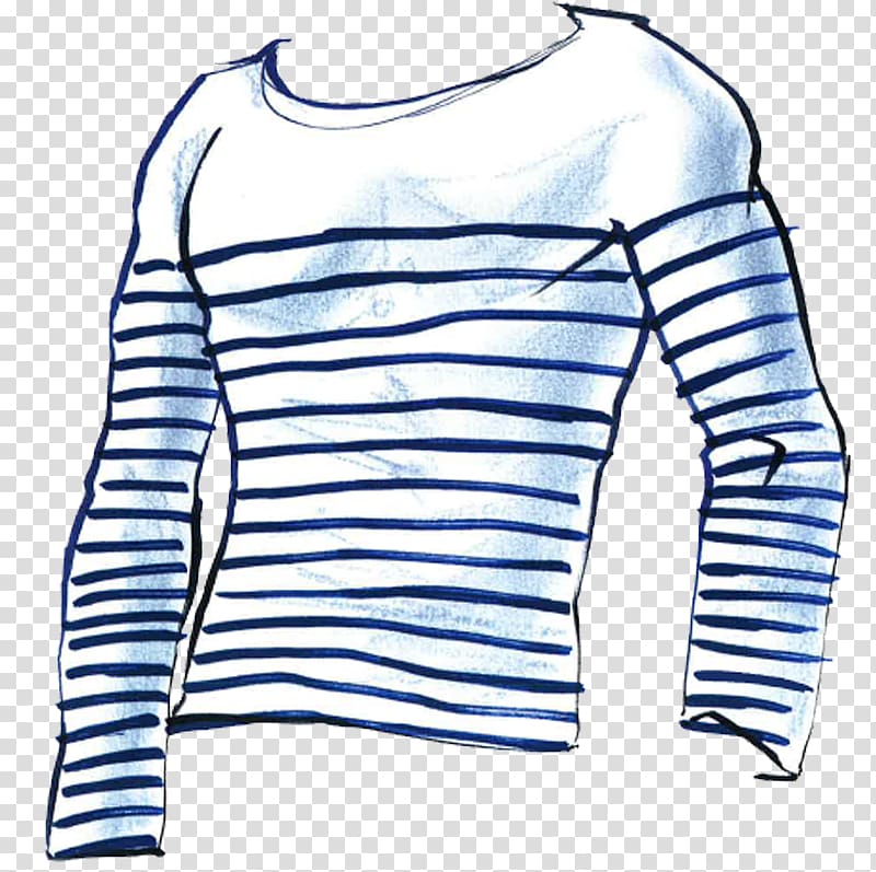 Long-sleeved T-shirt Marinière Fashion Jeans, T-shirt transparent background PNG clipart