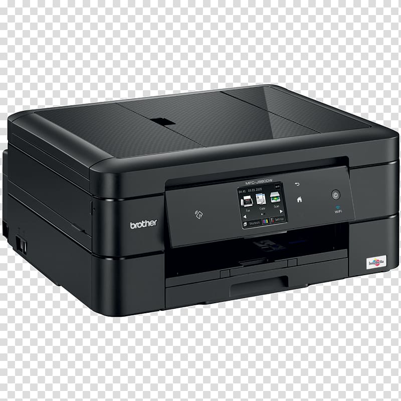 Multi-function printer Inkjet printing Brother Industries Brother MFC-J880, printer transparent background PNG clipart