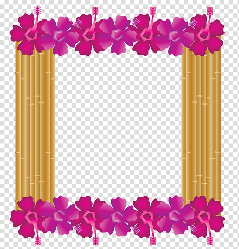 Frames Floral design Hawaii, tropical framed art transparent background PNG clipart