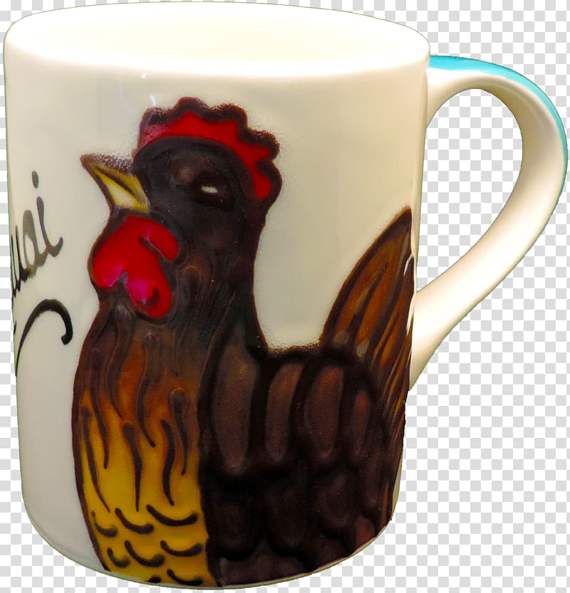 Rooster Coffee cup Chicken Mug, chicken transparent background PNG clipart