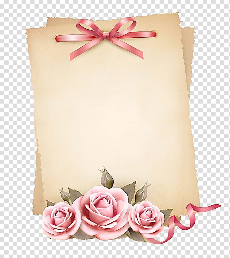 pink rose notes transparent background PNG clipart