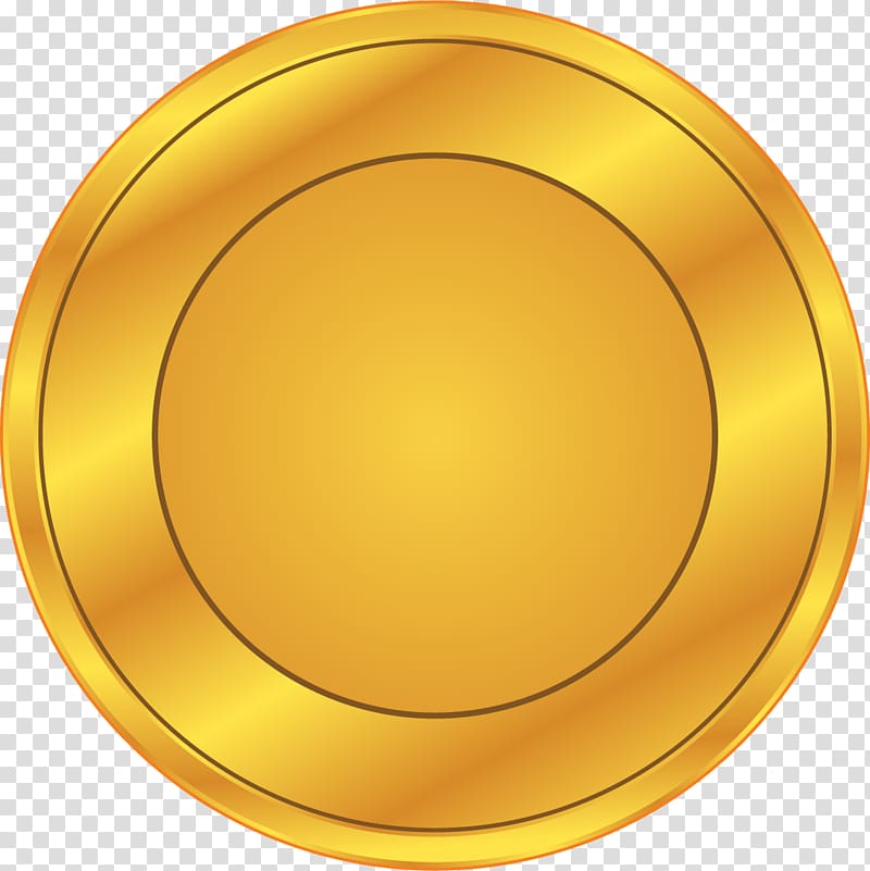 round gold illustration, Gold coin Animation, Golden coin transparent background PNG clipart