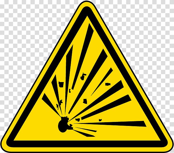 Hazard symbol Safety Explosive material Sign, label material transparent background PNG clipart