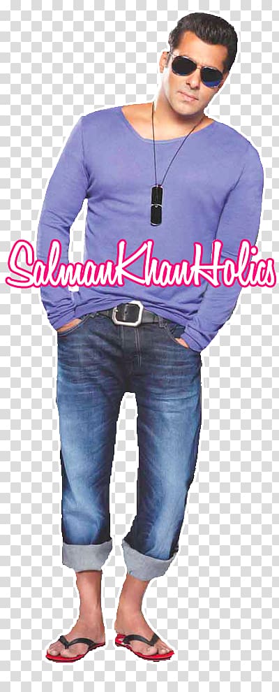 Jeans T-shirt Shoulder Denim Sleeve, salman khan transparent background PNG clipart