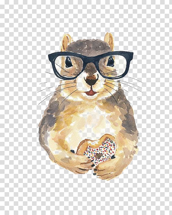 bespectacled hamster transparent background PNG clipart