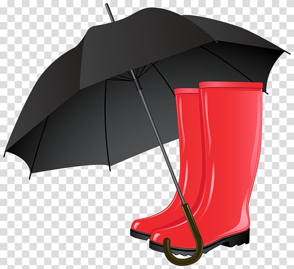 Wellington boot Umbrella , Rubber boots and umbrella transparent background PNG clipart
