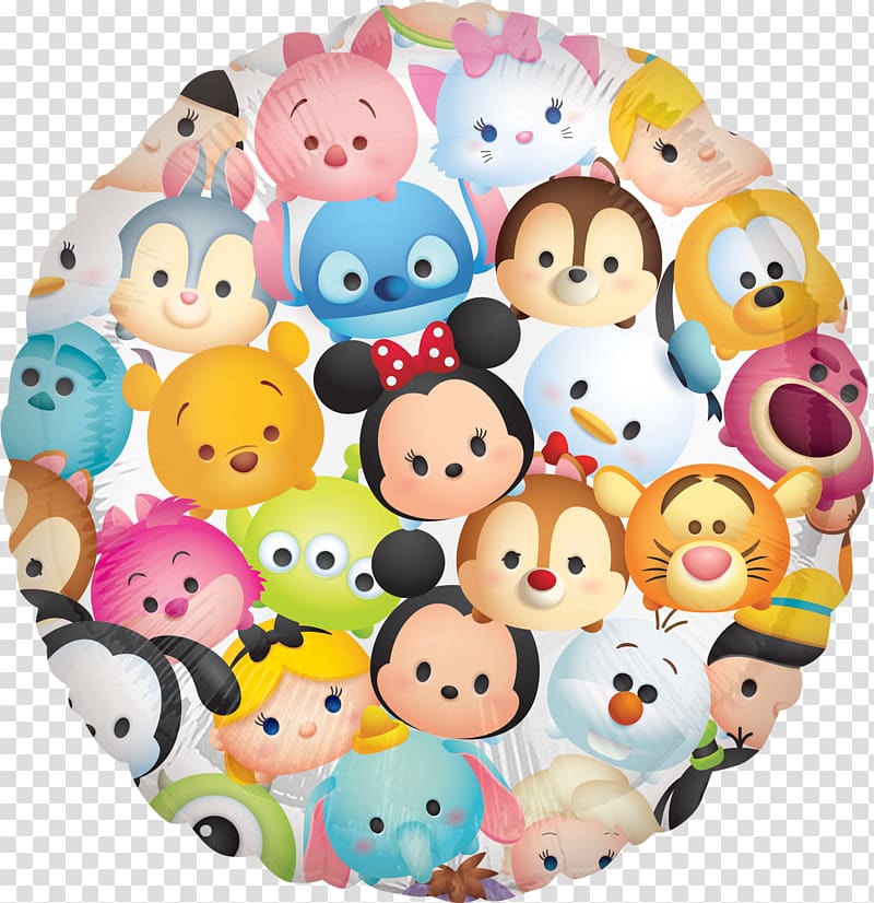 Disney Tsum Tsum illustration, Disney Tsum Tsum Minnie Mouse Mickey Mouse Winnie the Pooh Balloon, tsum tsum transparent background PNG clipart