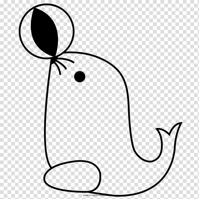 Earless seal Drawing Coloring book Black and white Line art, others transparent background PNG clipart