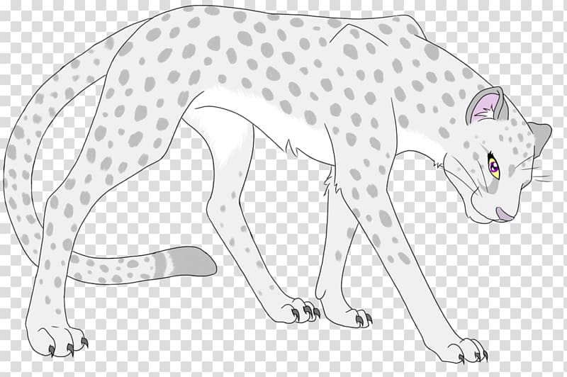 Big cat Cheetah Drawing Line art, Cat transparent background PNG clipart