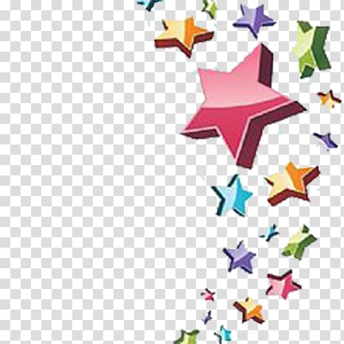Star Illustration, Three-dimensional star decoration background transparent background PNG clipart