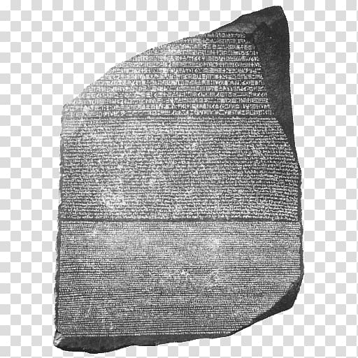Rosetta Stone Ancient Egypt Egyptian hieroglyphs, Rosetta Stone transparent background PNG clipart