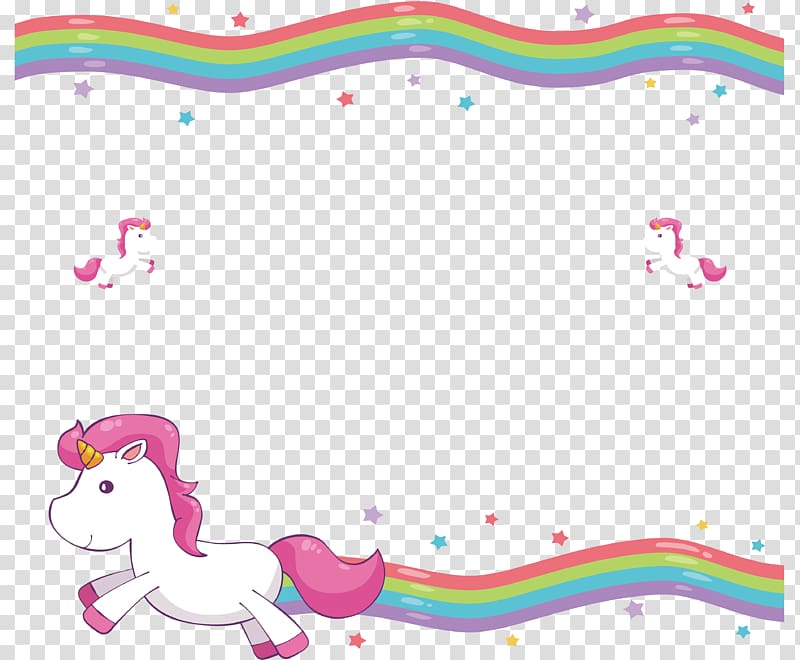 Unicorn Blanket Wedding invitation Cuteness , Cute Rainbow Decorative Border, Unicorn transparent background PNG clipart
