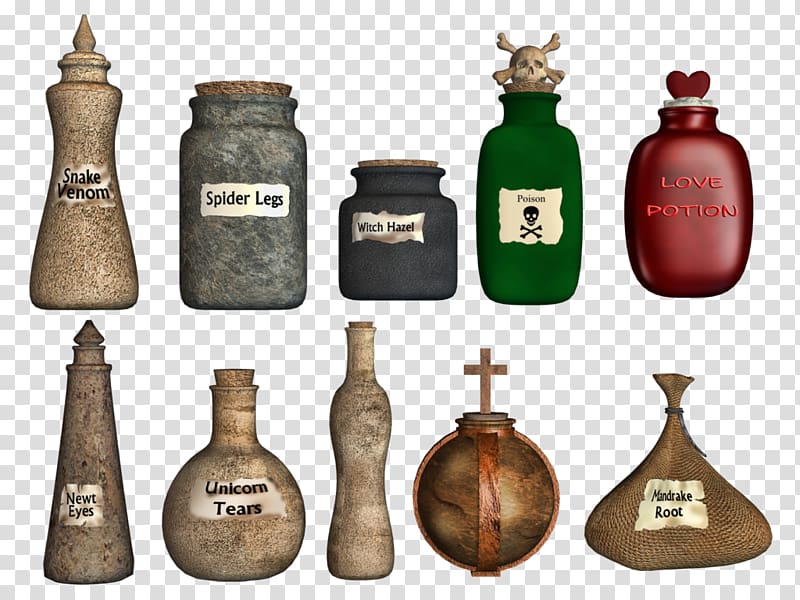 Potion Drawing Bottle, spooky transparent background PNG clipart