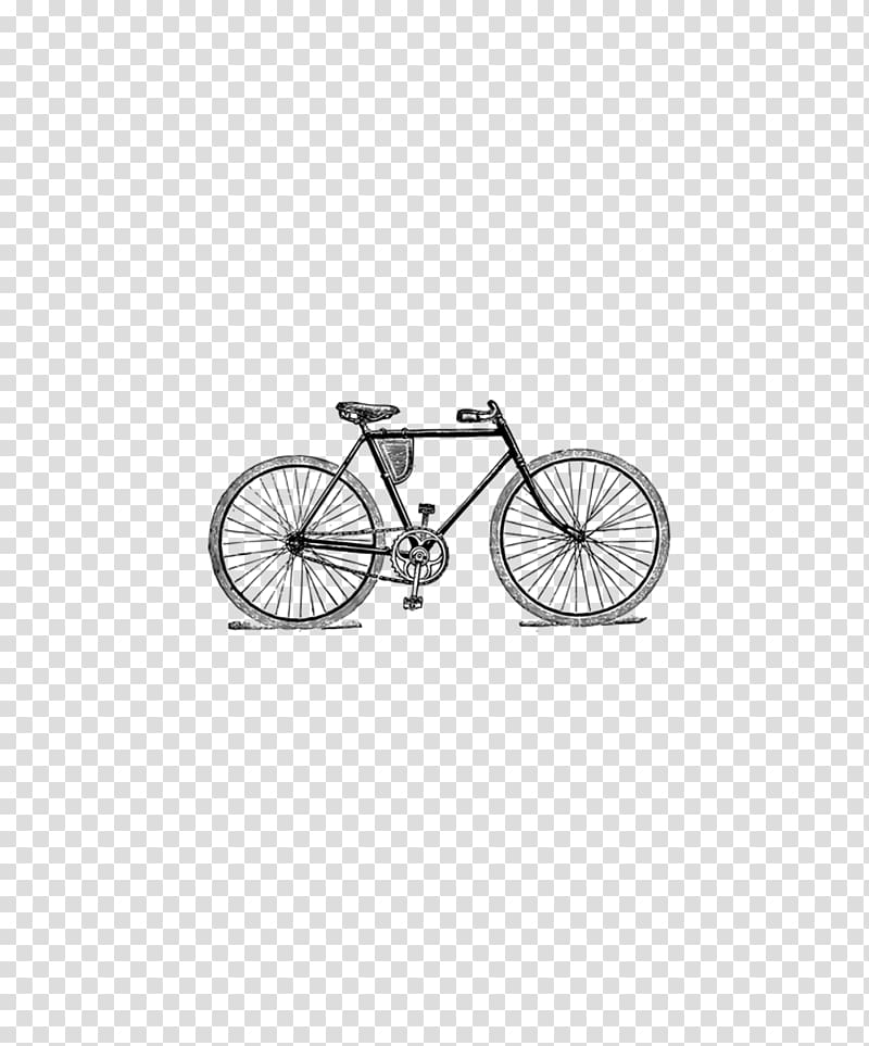 Bicycle wheel Hybrid bicycle, Hand-painted bike transparent background PNG clipart