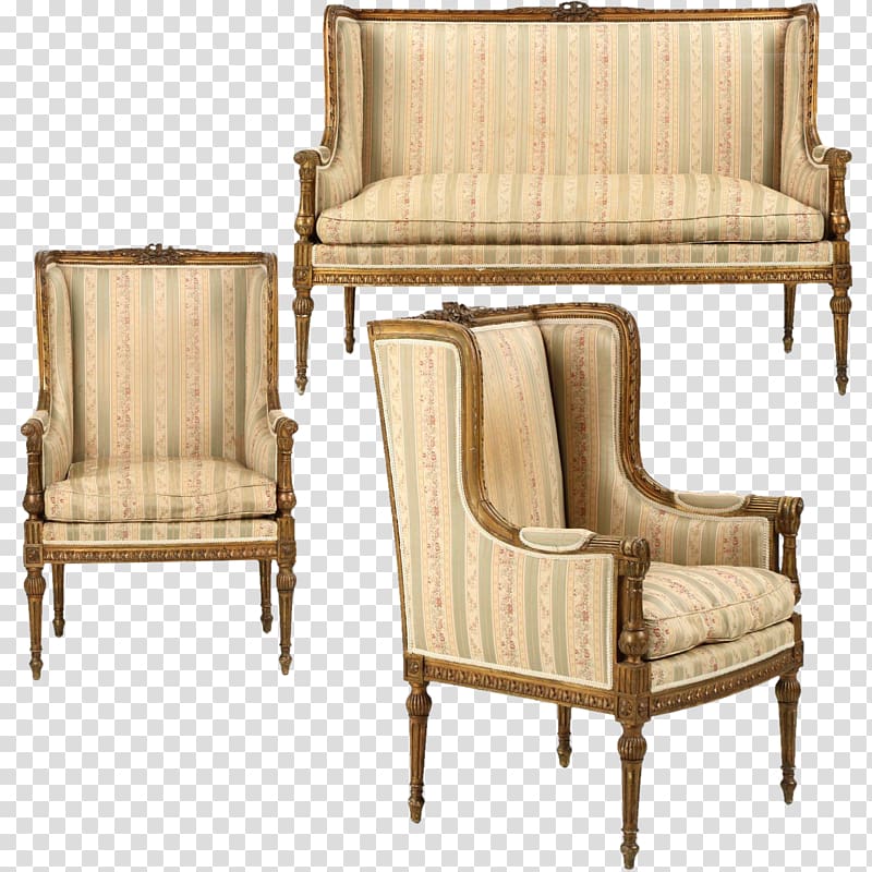Club chair Louis XVI style Furniture Couch, chair transparent background PNG clipart