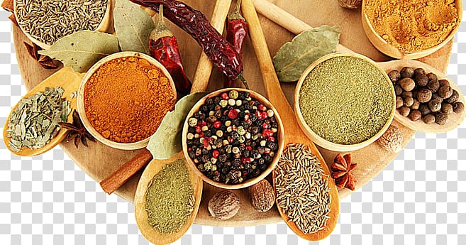 all kinds of spices transparent background PNG clipart