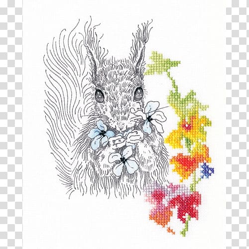 Cross-stitch Embroidery thread Zweigart, fox cross stitch transparent background PNG clipart