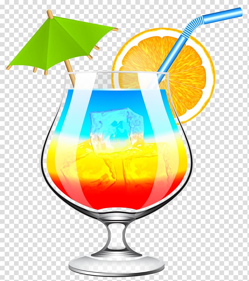 Cocktail Red Russian Martini Margarita Blue Lagoon, Summer Cocktail , wine glass with straw and orange artwork transparent background PNG clipart