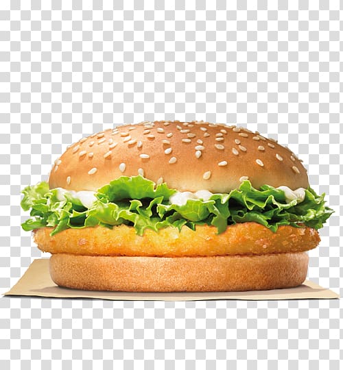 Hamburger Burger King chicken nuggets Chicken sandwich TenderCrisp, chicken burger transparent background PNG clipart