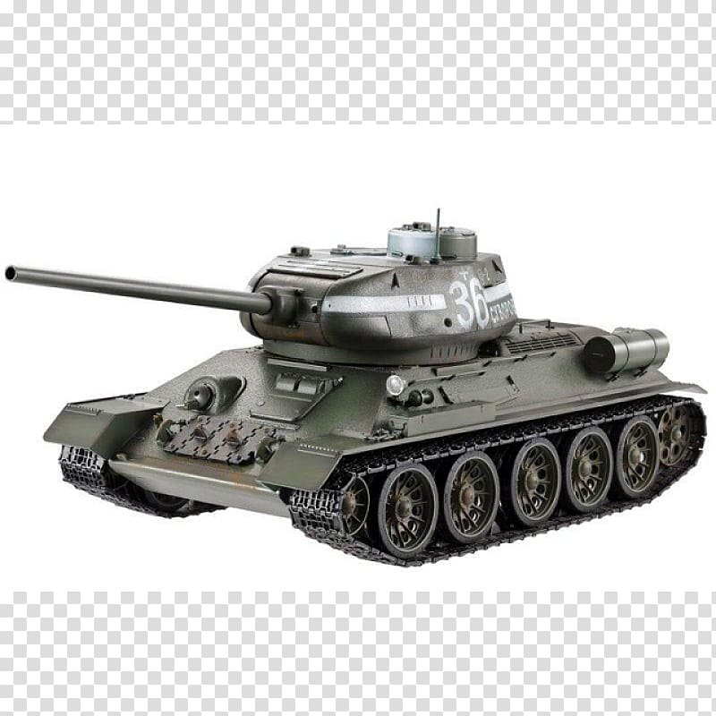 Tank T-34-85 Tiger I Radio control, Tank transparent background PNG clipart