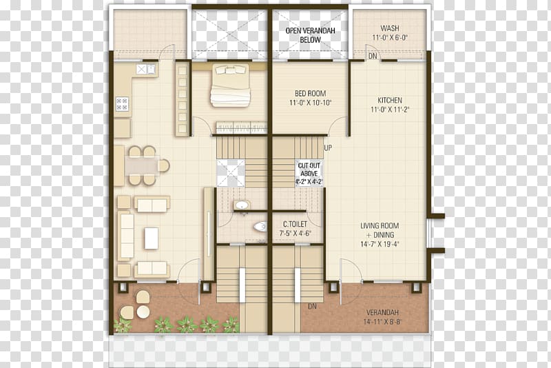 Floor plan Bungalow House plan, house transparent background PNG clipart