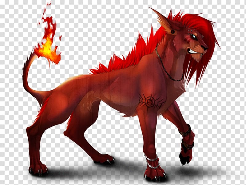 Final Fantasy VII Remake Red XIII Tattoo Lion, lion transparent background PNG clipart