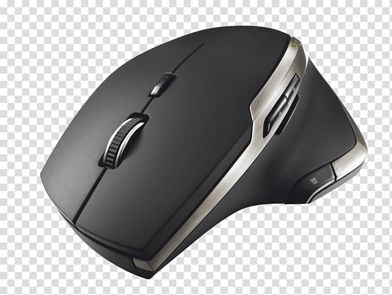 Computer mouse Laser mouse Optical mouse Trust Evo Advanced, 8-btn Mouse, Wireless, 2.4 GHz, Computer Mouse transparent background PNG clipart