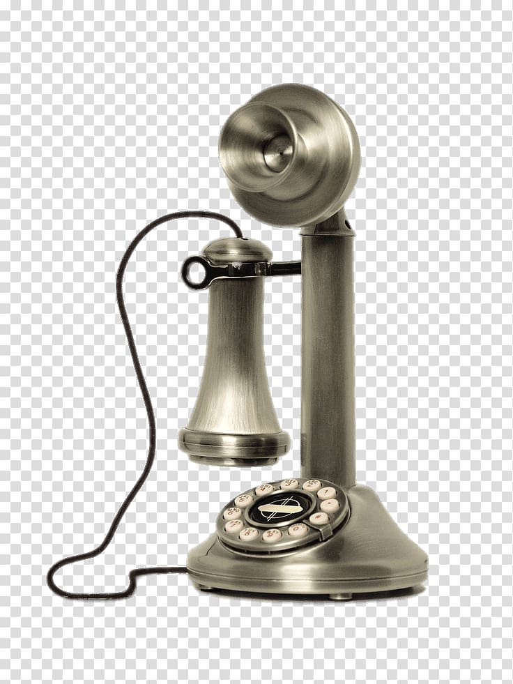 vintage gray telephone, Early 20th Century Vintage Phone Icon Silver transparent background PNG clipart