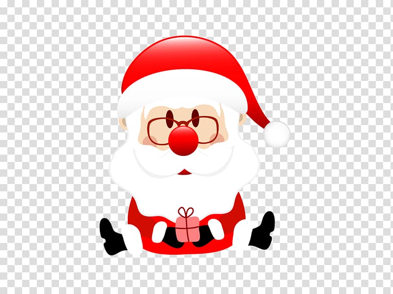 Rudolph Santa Claus Christmas, Santa Claus cartoon material transparent background PNG clipart