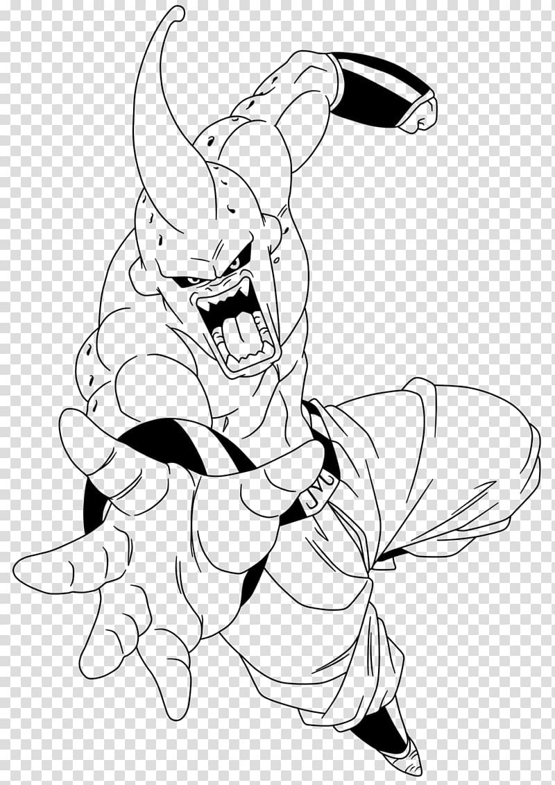 majin vegeta coloring pages